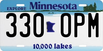 MN license plate 330OPM