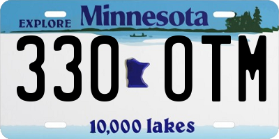 MN license plate 330OTM