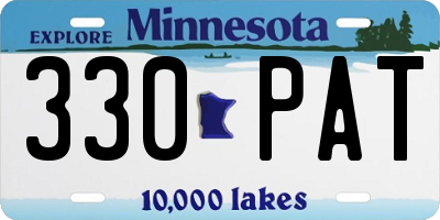 MN license plate 330PAT