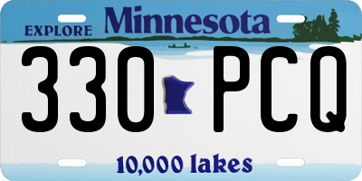 MN license plate 330PCQ