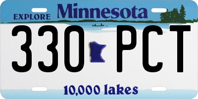 MN license plate 330PCT
