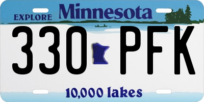 MN license plate 330PFK