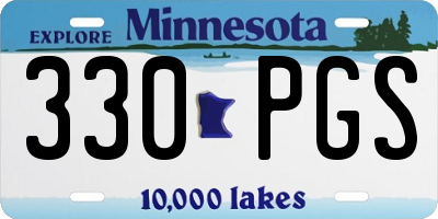 MN license plate 330PGS