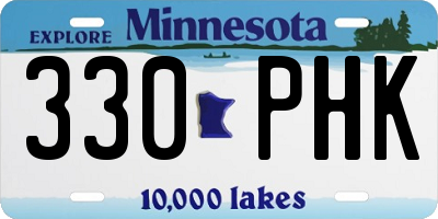 MN license plate 330PHK