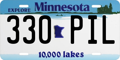 MN license plate 330PIL