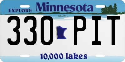MN license plate 330PIT