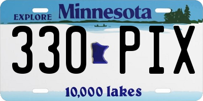MN license plate 330PIX