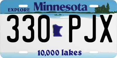 MN license plate 330PJX