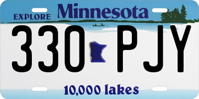 MN license plate 330PJY