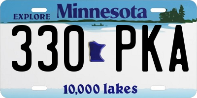 MN license plate 330PKA
