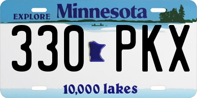 MN license plate 330PKX