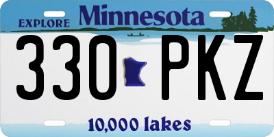 MN license plate 330PKZ