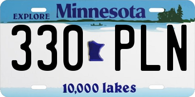 MN license plate 330PLN