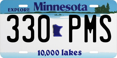 MN license plate 330PMS