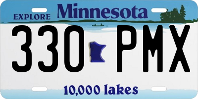 MN license plate 330PMX
