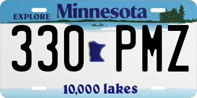 MN license plate 330PMZ