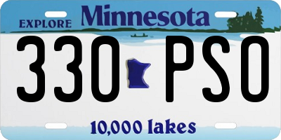 MN license plate 330PSO