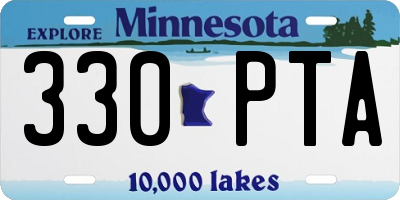 MN license plate 330PTA