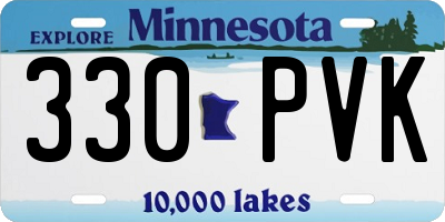 MN license plate 330PVK