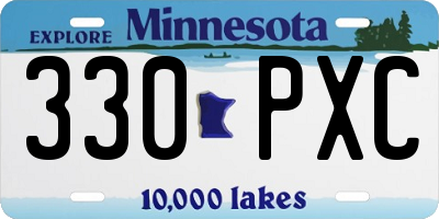 MN license plate 330PXC