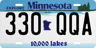 MN license plate 330QQA