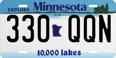 MN license plate 330QQN