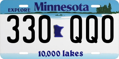 MN license plate 330QQO