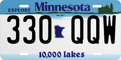MN license plate 330QQW
