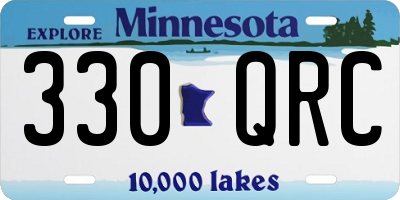 MN license plate 330QRC