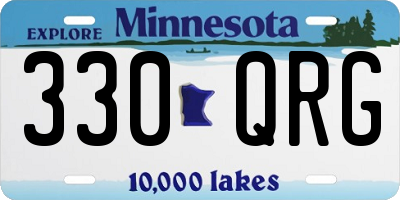 MN license plate 330QRG