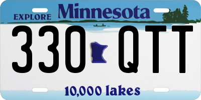 MN license plate 330QTT