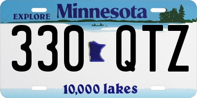 MN license plate 330QTZ