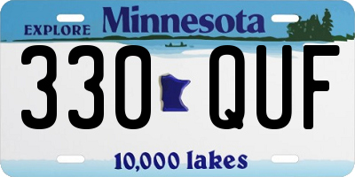MN license plate 330QUF