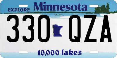 MN license plate 330QZA