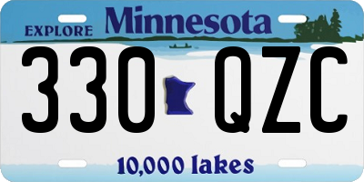 MN license plate 330QZC