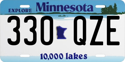 MN license plate 330QZE
