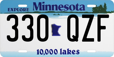 MN license plate 330QZF