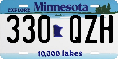 MN license plate 330QZH
