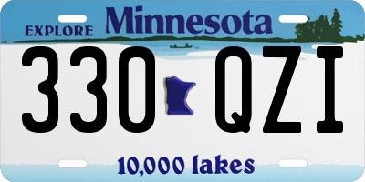 MN license plate 330QZI
