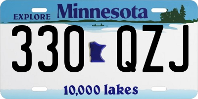 MN license plate 330QZJ