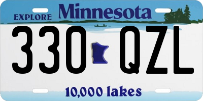 MN license plate 330QZL
