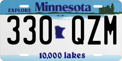 MN license plate 330QZM