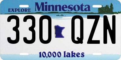 MN license plate 330QZN