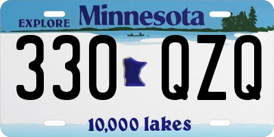 MN license plate 330QZQ