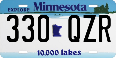 MN license plate 330QZR