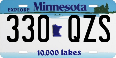 MN license plate 330QZS