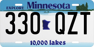 MN license plate 330QZT