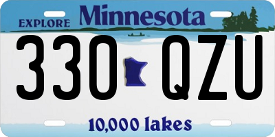 MN license plate 330QZU