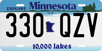 MN license plate 330QZV