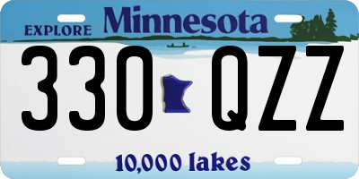 MN license plate 330QZZ